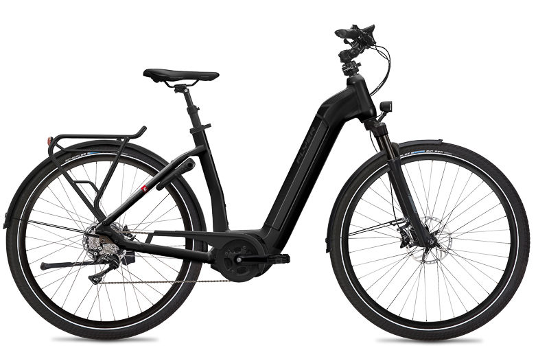 Flyer Gotour6 7.23 28" Unisex Pedelec Enviolo stufenlosen Automatik-Nabe, 625Wh, Gates Unisexfahrrad stufenlose Automatik schwarz matt