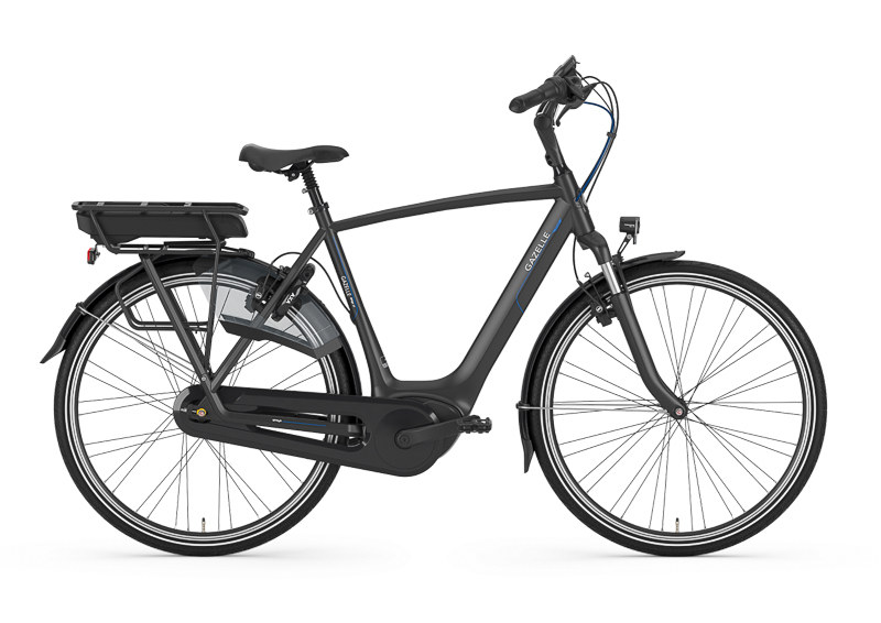 Gazelle Arroxo C7+ HMB City-/Trekking E-Bike 7-Gang Nexus Bremsnabe, Active Plus, 400Wh 11,0 Ah Herrenfahrrad 7 Gang Nabenschaltung mit Rücktritt schwarz matt Bosch