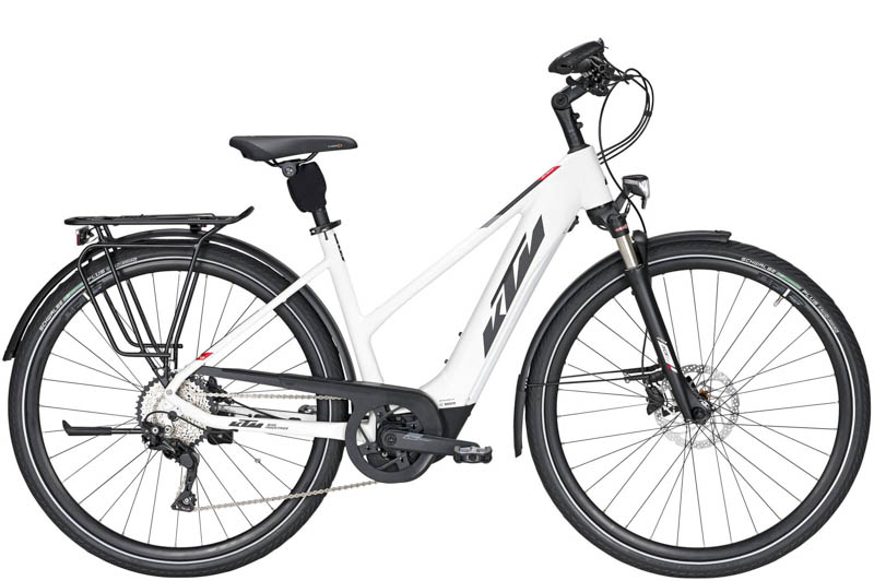 KTM Cento 10 28" Trekking-Pedelec 10-Gang Kette, CX, 500Wh 13,4 Ah Damenfahrrad 10 Gang Kettenschaltung weiß matt