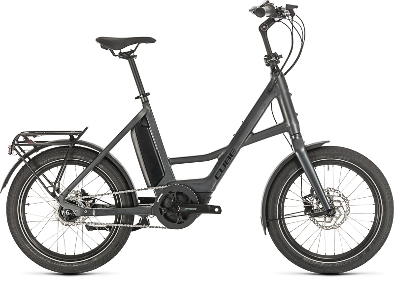 Cube 20" Compact Hybrid Urban Pedelec Nexus 5-Gang FL-Nabe 500Wh 13,4 Ah Unisexfahrrad 5 Gang Nabenschaltung mit Freilauf anthrazit