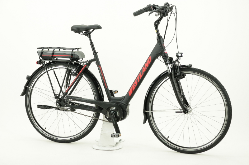 Westland Basic Plus E 7N Pedelec / E-Bike 400W 11 Ah Damenfahrrad 7 Gang Nabenschaltung schwarz matt Bosch