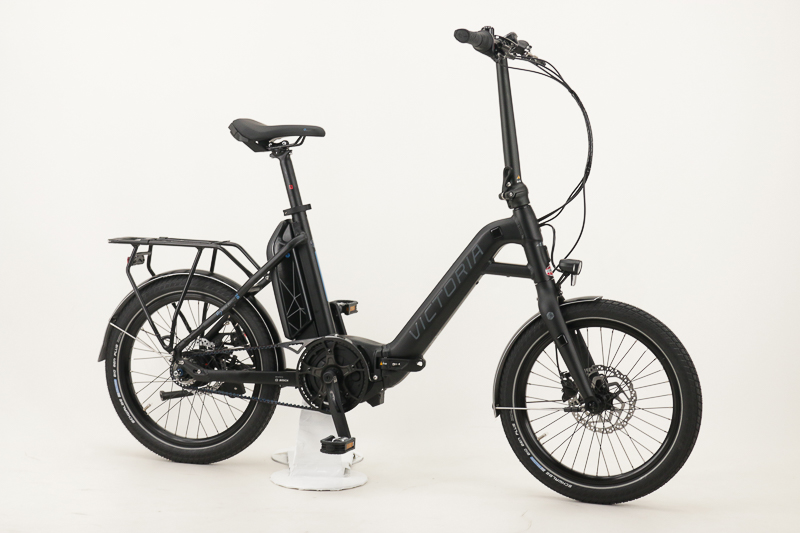 Victoria eFolding 7.6 Damen / Unisex Falt-E-Bike 8-Gang Freilaufnabe, 500Wh, 50Nm 13,4 Ah Unisexfahrrad 8 Gang Nabenschaltung mit Freilauf schwarz matt