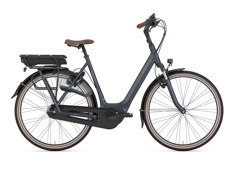 Gazelle Arroxo C7+ HMB City-/Trekking E-Bike 7-Gang Nexus Bremsnabe, Active Plus, 400Wh 11,0 Ah Unisexfahrrad 7 Gang Nabenschaltung mit Rücktritt blau matt Bosch