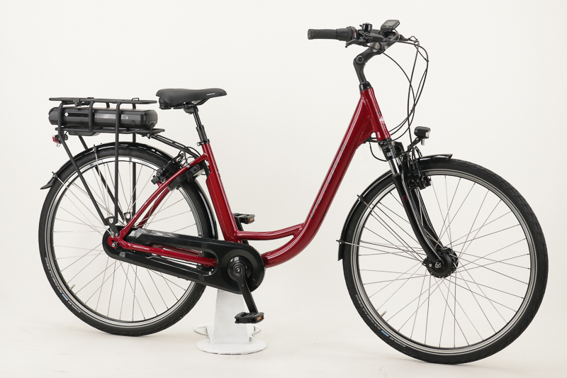 Victoria eClassic 3.1H Damen 28" City E-Bike 7-Gang Freilaufnabe, Bafang VR-Motor 10,4 Ah Damenfahrrad 7 Gang Nabenschaltung mit Freilauf rot Bafang