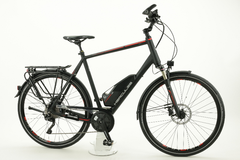 Hercules Alassio 10 E-Bike ( Pedelec) 17,5 Ah Herrenfahrrad 10 Gang Kettenschaltung schwarz matt BMZ