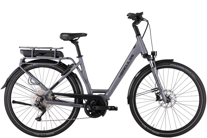 HERCULES E-Imperial 180 S 10 28" Trekking XXL- E-Bike 10-Gang Shimano Deore, 500Wh, 180kg 13.4 Ah Damenfahrrad 10 Gang Kettenschaltung anthrazit matt Bosch