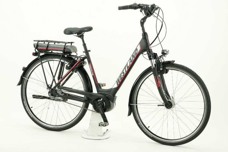 Westland Premium E N8  Pedelec Freilauf 500 Watt 11,0 Ah Damenfahrrad 8 Gang Nabenschaltung schwarz matt Bosch