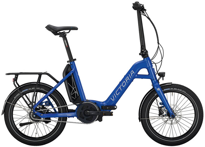 Victoria eFolding 7.2 20" E-Faltrad 8-Gang Nabenschaltung RBN, 400Wh 11 Ah Unisexfahrrad 8 Gang Nabenschaltung mit Rücktritt blau matt