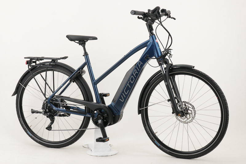 Victoria eTrekking 10.8  Trekking E-Bike 500Wh 10 Gang Deore, 500Wh, 85Nm Ah Damenfahrrad 10 Gang Kettenschaltung blau matt Bosch