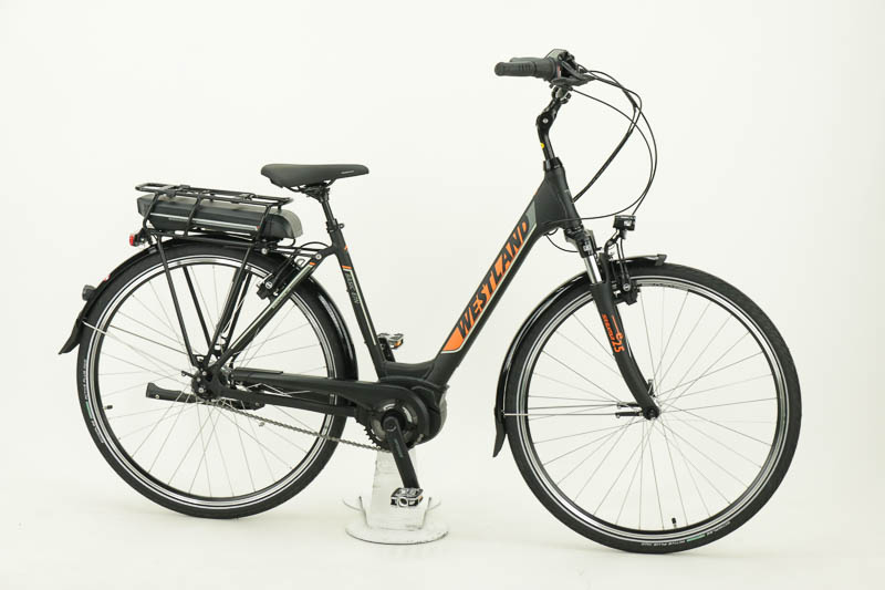 Westland Basic E 7N E-City Pedelec / E-Bike Bosch 300W 8,2 Ah Damenfahrrad 7 Gang Nabenschaltung schwarz matt Bosch