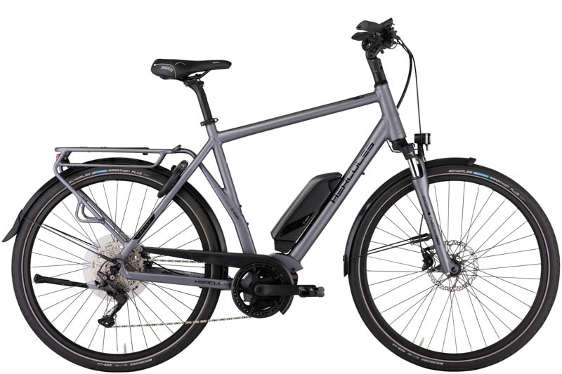 HERCULES E-Imperial 180 S 10 28" Trekking XXL- E-Bike 10-Gang Shimano Deore, 500Wh, 180kg 13.4 Ah Herrenfahrrad 10 Gang Kettenschaltung anthrazit matt Bosch