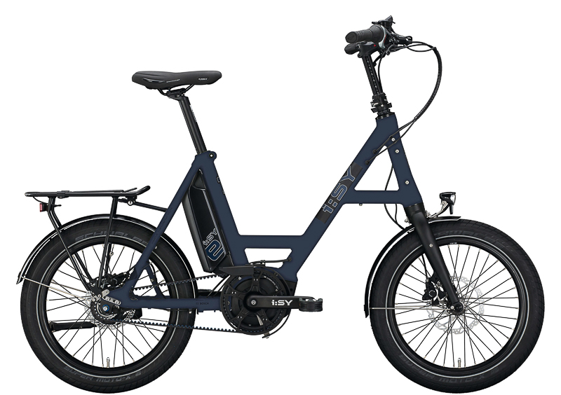 I:SY DrivE S8 ZR RT 20" Urban Pedelec 8-Gang Nexus Gates 500Wh 13,4 Ah Unisexfahrrad 8 Gang Nabenschaltung mit Rücktritt blau matt