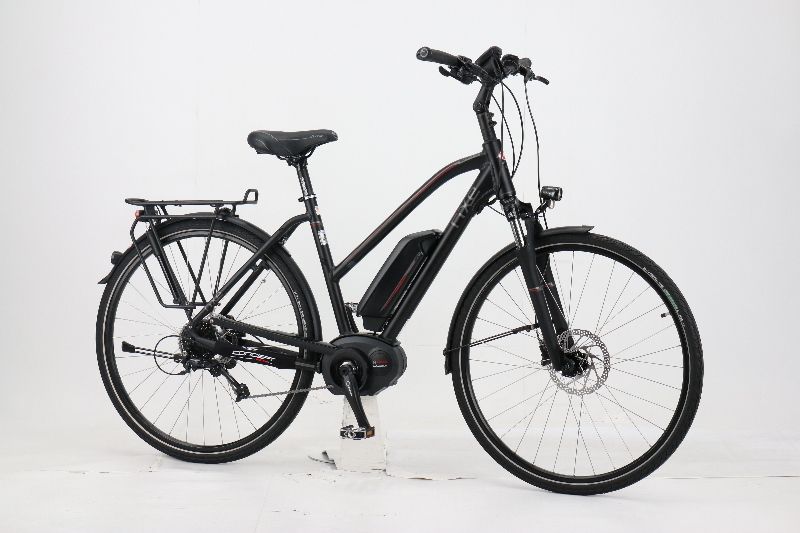 Rixe E Bike Mit Bosch Mittelmotor Rixe Montpellier B9 Ah Damenfahrrad 9 Gang Kettenschaltung schwarz matt